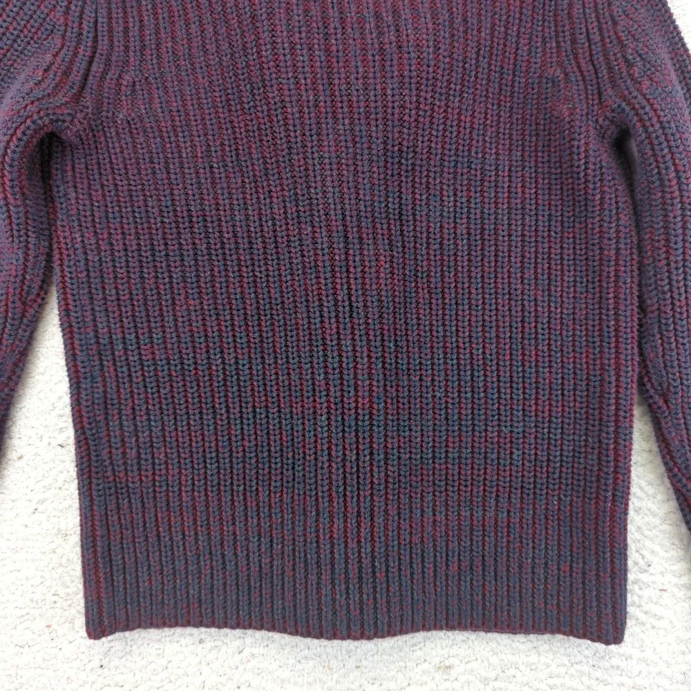 Banana Republic Shawl‎ Collar Cardigan Sweater Burgundy Navy Marl Knit Men Small